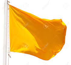 Gelbe Flagge Auf Dem Weißen Hintergrund Isoliert Winken Lizenzfreie Fotos,  Bilder Und Stock Fotografie. Image 57581323.