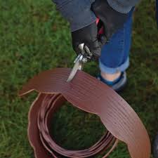 Easyflex 2 In 1 Landscape Edging Embossed 20 Ft Kit Brown