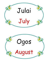 Kemudian bulan ketujuh dan kedelapan diganti menjadi nama pemimpin romawi (july dan august). Bulan Dalam Setahun Hari Dlm Seminggu
