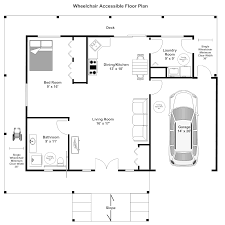 wheelchair accessible floor plan