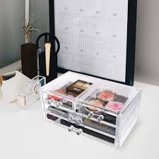4 drawer acrylic cosmetic box makeup
