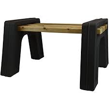 Grab the back support boards and attach them to the lower back filler pieces/rear seat with wood glue and 2 1/2″ screws. Amazon Com Rts Companies Inc 570100300f8081 Diy Plastic Bench Ends Without Back Rest Wood Screws Sold Separately Black Garden Outdoor