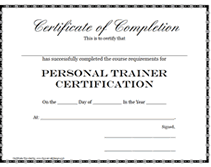 free personal trainer certificate
