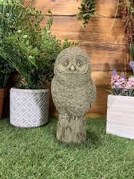 Stone Garden Owl Statue Ornament Gift