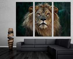 Lion Wall Art Large Canvas Print Animal