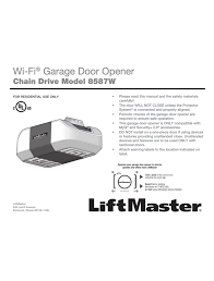 8587w wifi garage door openers in