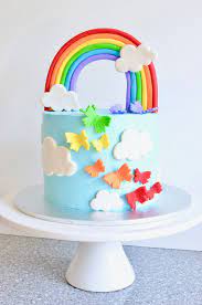 Rainbow Birthday Cake Rainbow Birthday Cake Baby Birthday Cakes  gambar png