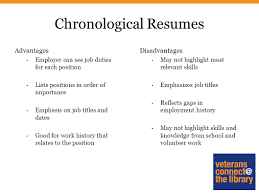 Creating An Effective Resume Styles Of Resumes Chronological
