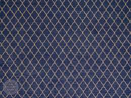 ottoman chenille navy fabric