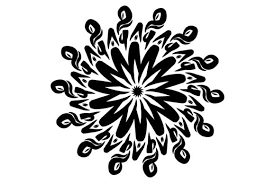 Black Batik Design Mandala Graphic By