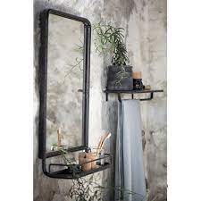 Industrial Black Wall Hanging Mirror