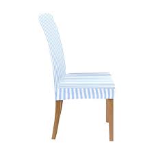 Blue Striped Dining Chair Seat Covers