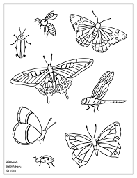 Choose from ants, bees, butterflies, and more! Printable Coloring Pages Hannah Rosengren Studio