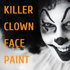clown halloween face paint