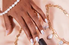 pearl nails are hot and the look is so