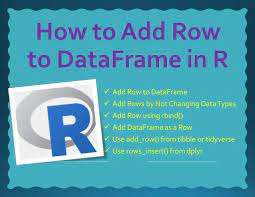 how to add row to dataframe in r