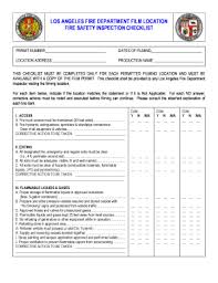 fire inspection checklist fill and