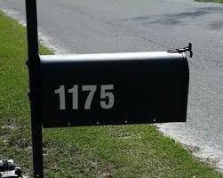 This is a sample address used for illustrative purposes. Address Mailbox Numbers 3 Highly Reflective Vinyl 2 Sets Of Your Address S Ebay