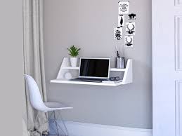 Reversible Wall Desk White Floating