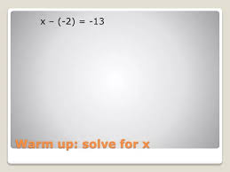 Ppt Warm Up Solve For X Powerpoint