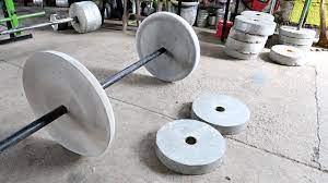 how to make homemade cement barbell