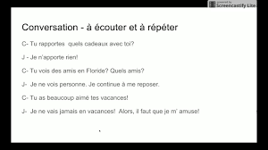 talking about yoru vacation in the past french  talking about yoru vacation in the past french 2