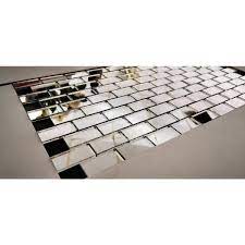 glass mirror wall tile 14 sq ft