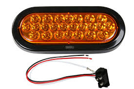 6 5 Oval Led Stop Turn Tail Light Amber Fayette Trailers Llc