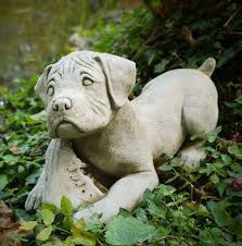 Puppy Dog Stoneware Garden Ornament
