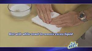 remove upholstery stains with oxiclean