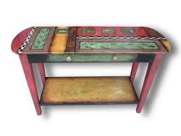 hand painted sofa table 1 artisan crafted