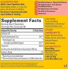 When you look at the label on the supplement, you may see the vitamin listed as ascorbic acid. Vitamin C Extra Strength 500 Mg Gummies Nature Made