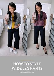 style wide leg pants two outfits