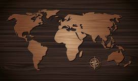 Estados membros das nações unidas. Marrom De Madeira Do Mapa Do Mundo No Marrom Escuro De Madeira Da Parede Ilustracao Do Vetor Ilustracao De Escuro Marrom 100597106