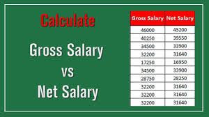 gross salary vs net salary major