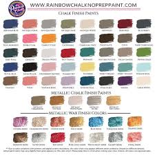 Rainbow Chalk No Prep Paint Color Chart