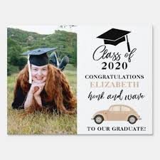Plus a great video for anyone who. Honk And Wave Graduate 2020 Social Distance Sign Zazzle Com In 2020 Social Distance Graduation Photos Cars Theme Birthday Party