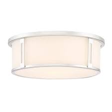 Quoizel Harbor 12 91 In W Silver Flush Mount Light At Lowes