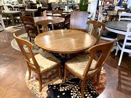 ethan allen table with 4 chairs leaf