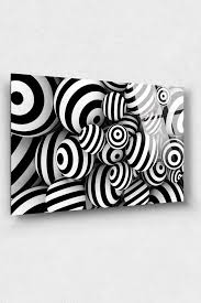 Black White Art Tempered Glass Art Wall