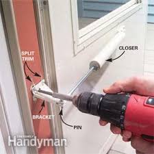 Push the hinge side up against the jam. Fix A Storm Door Closer Diy