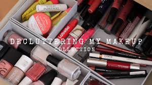 decluttering my makeup collection loepsie