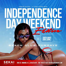 Independence Day Weekend Edition of Beach Club Sundays @ Sekai | 25+,  Houston TX - Jul 2, 2023 - 1:00 PM