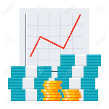 Bookkeeping Concept With Growth Chart And Money