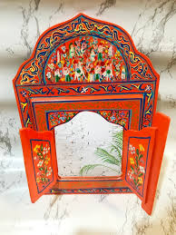 Moroccan Painted Wall Mirror Colorful