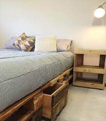 Euro Pallet Bed With Storage Drawers
