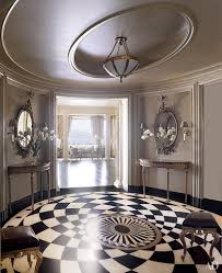 Marble foyer with custom designed marble tile pattern. Marble Flooring Renovation Ideas Architectural Digest