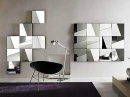 Foyer With Contemporary Wall Mirrors