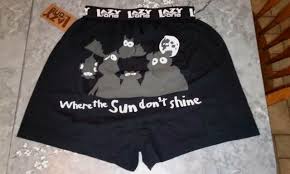 Where The Sun Dont Shine Boxers Mens Knit Boxers Black Lazy One Size S 28 30