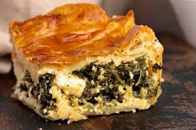 easy greek spanakopita with puff pastry